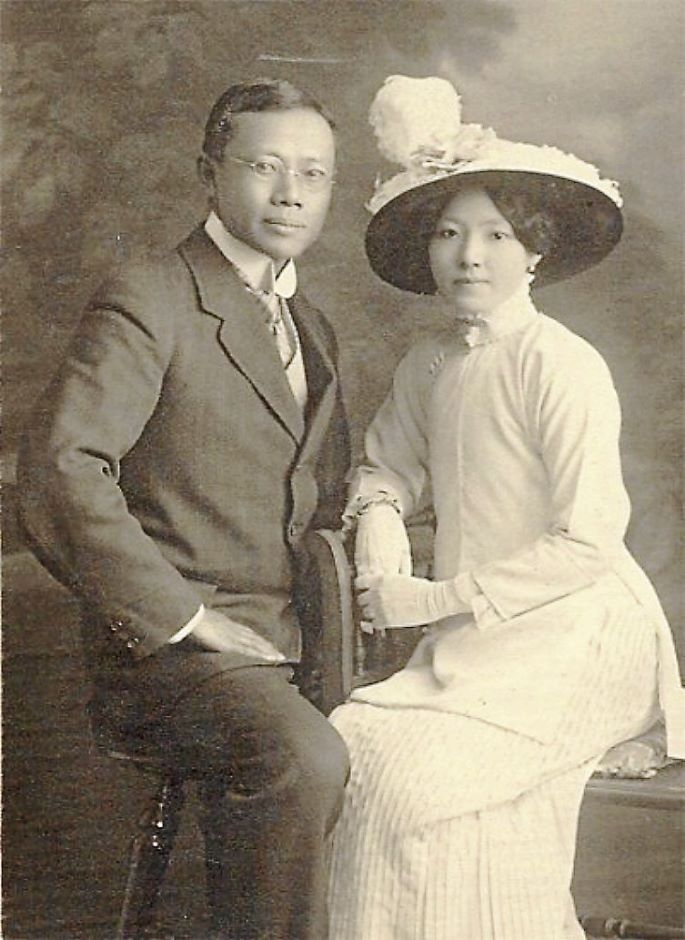 Wu Lien Teh and his wife (Cambridge University)